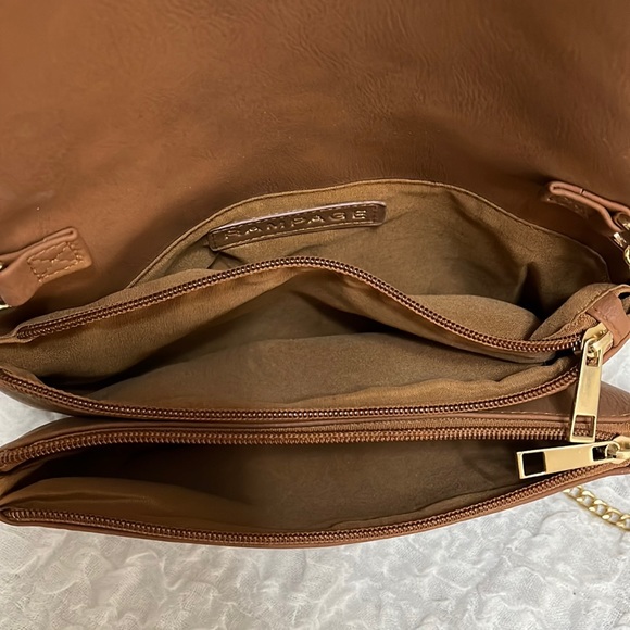 NWOT Rampage Golden Brown Crossbody Purse - Picture 9 of 16